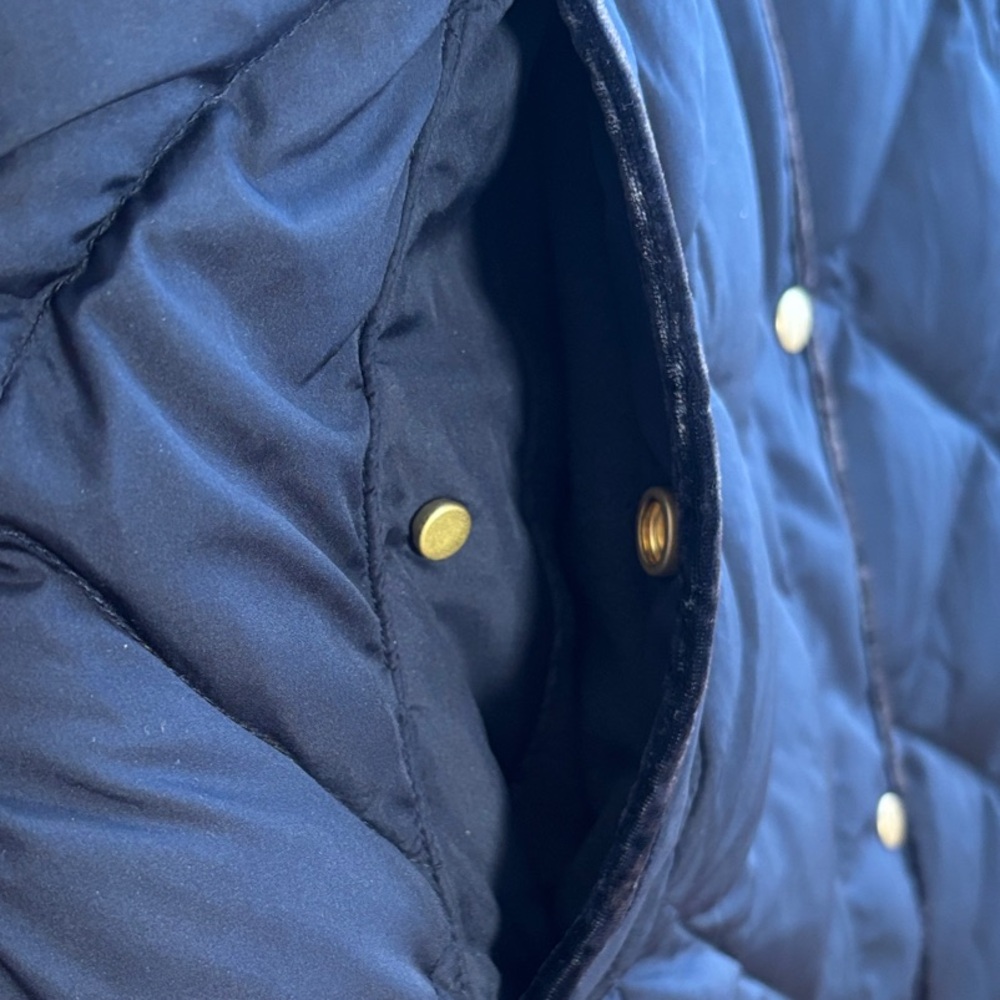 Talbots Quilted Navy Puffer Jacket - image 10